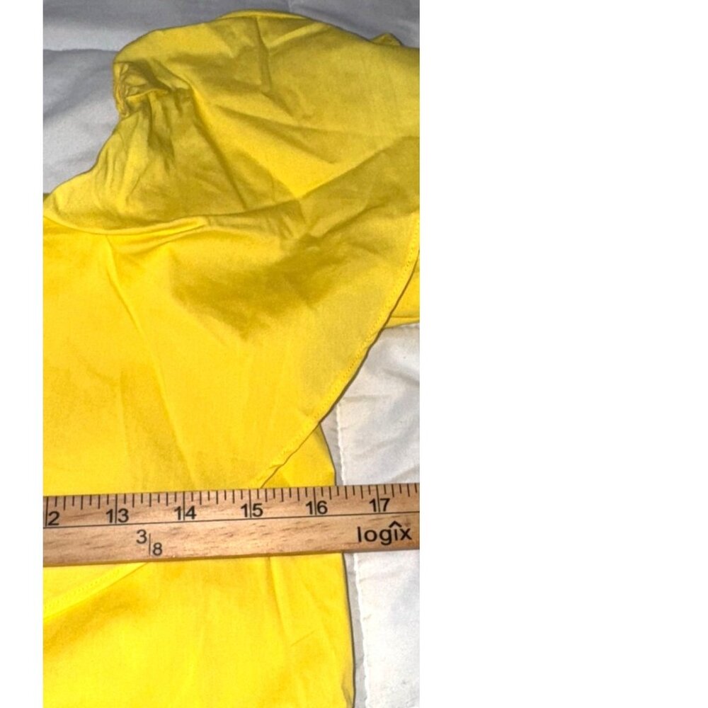 Socialite Yellow Off-Shoulder Ruffle Sleeve mini dress Womens Size S - Picture 9 of 10